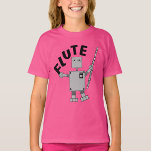 Camiseta Texto de robot de flauta