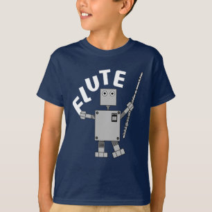 Camiseta Texto de robot de flauta