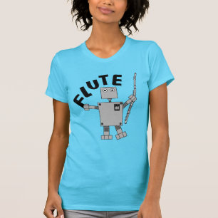 Camiseta Texto de robot de flauta