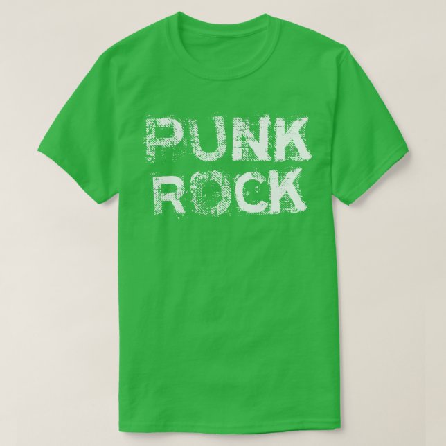 Camiseta texto de roca de punk 1 (Diseño del anverso)