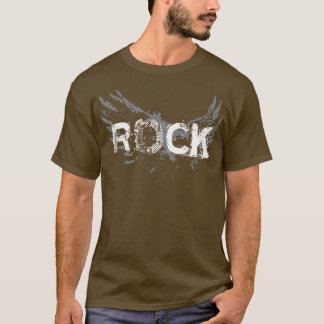 Camiseta Texto de rock con alas