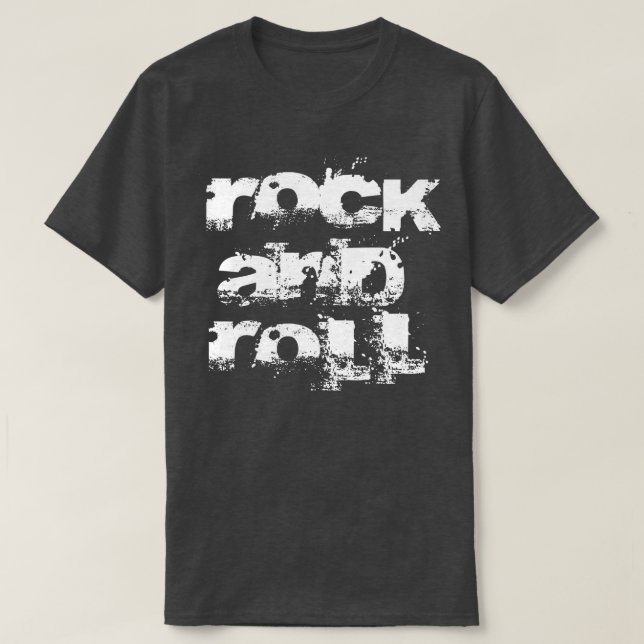 Camiseta texto de rock y roll en negrita (Diseño del anverso)