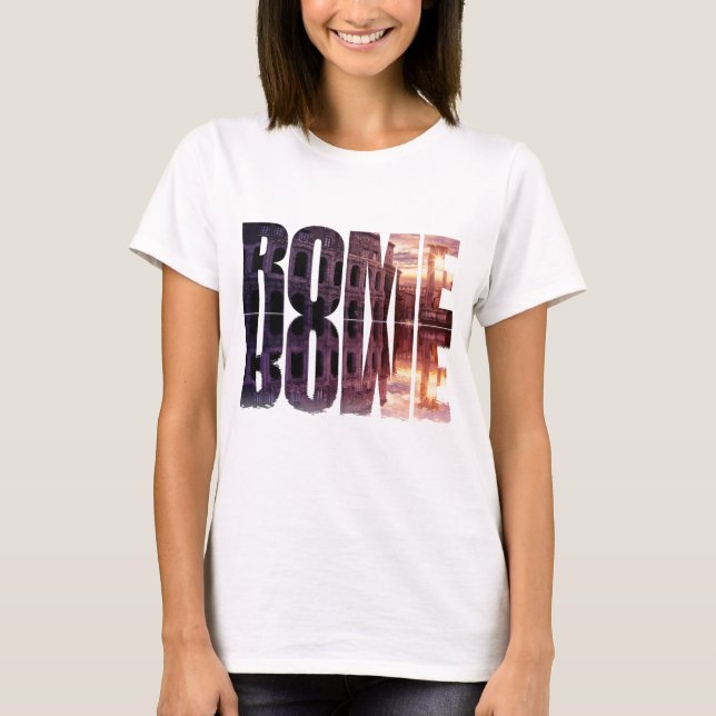 Camiseta Texto de Roma con recuerdo del Colosseum (Anverso)