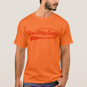 Camiseta Texto de StarShipSofa anaranjado oscuro en