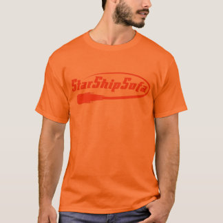 Camiseta Texto de StarShipSofa anaranjado oscuro en
