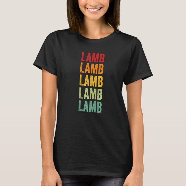Camiseta Texto del arcoiris del condado de Lamb de Texas (Anverso)