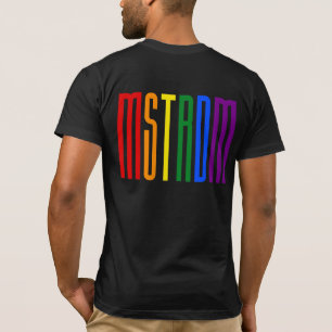 Camiseta Texto del arcoiris LGBTQ Ámsterdam Orgullo gay LGB