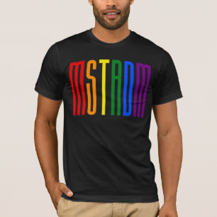 Camiseta Texto del arcoiris LGBTQ Ámsterdam Orgullo gay LGB