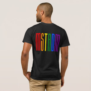 Camiseta Texto del arcoiris LGBTQ Ámsterdam Orgullo gay LGB