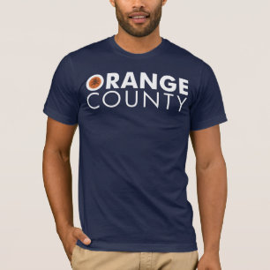 Camiseta Texto del blanco del Condado de Orange