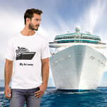 Camiseta Texto del crucero<br><div class="desc">Una imagen abstracta negra de un crucero. Personalice y agregue un texto.</div>