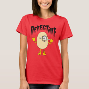 Camiseta Texto del detective Egghead
