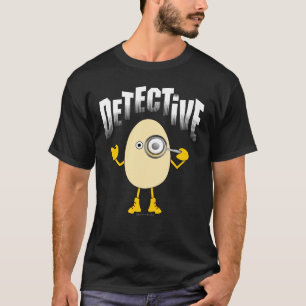 Camiseta Texto del detective Egghead