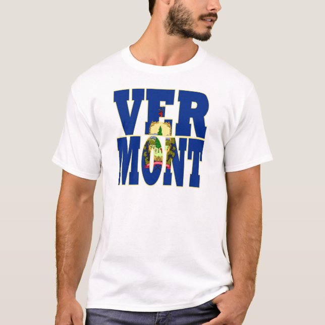 Camiseta Texto del indicador de estado Vermont (Anverso)