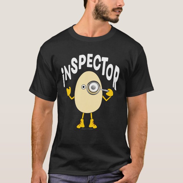Camiseta Texto del inspector Egghead (Anverso)