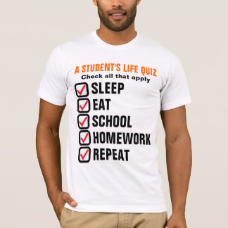 Camiseta Texto del Personalizable del test de la vida de un