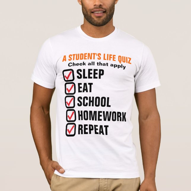 Camiseta Texto del Personalizable del test de la vida de un (Anverso)