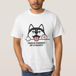 Camiseta Texto del personalizado del Husky Siberiano