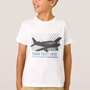 Camiseta Texto del personalizar - aeroplano del ala baja