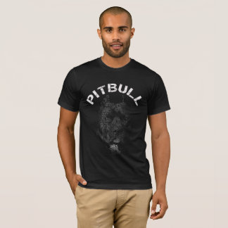 Camiseta Texto del retrato de Pitbull