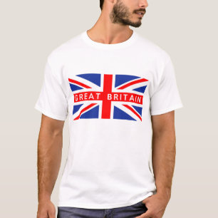 Camiseta texto del símbolo de la bandera de gran bretaña