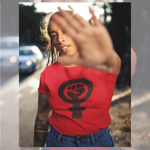 Camiseta Texto del símbolo de los derechos de la mujer