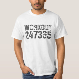 Camiseta Texto desgastado y raspado Workout 247365 rosa