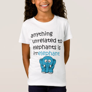 Camiseta Texto divertido del elefante del dibujo animado