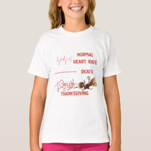 Camiseta Texto divertido del pavo de Acción de Gracias.
