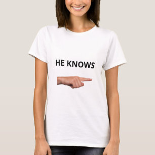 Camiseta Texto divertido moderno y mano señalando