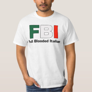 Camiseta Texto doble blanco italiano completo T del FBI