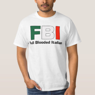 Camiseta Texto doble blanco italiano completo T del FBI
