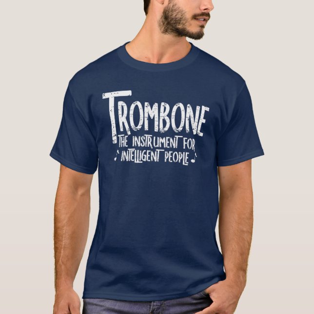 Camiseta Texto duro inteligente de trombón (Anverso)