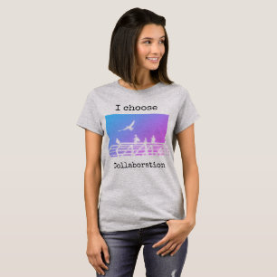 Camiseta Texto editable de gaviotas lindas impresión de art