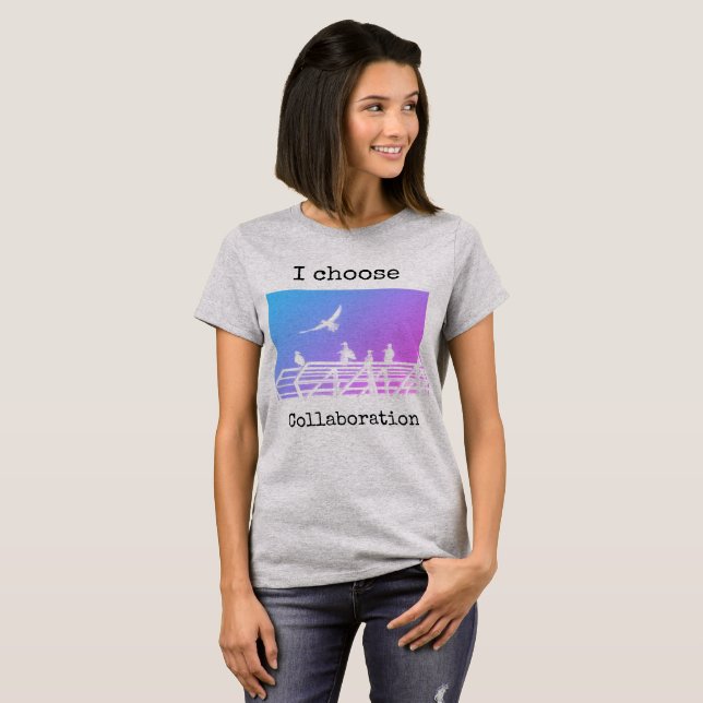 Camiseta Texto editable de gaviotas lindas impresión de art (Anverso completo)