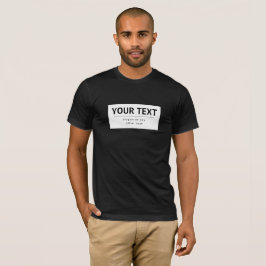 Camiseta Texto editable de negrita moderno | Blanco y negro