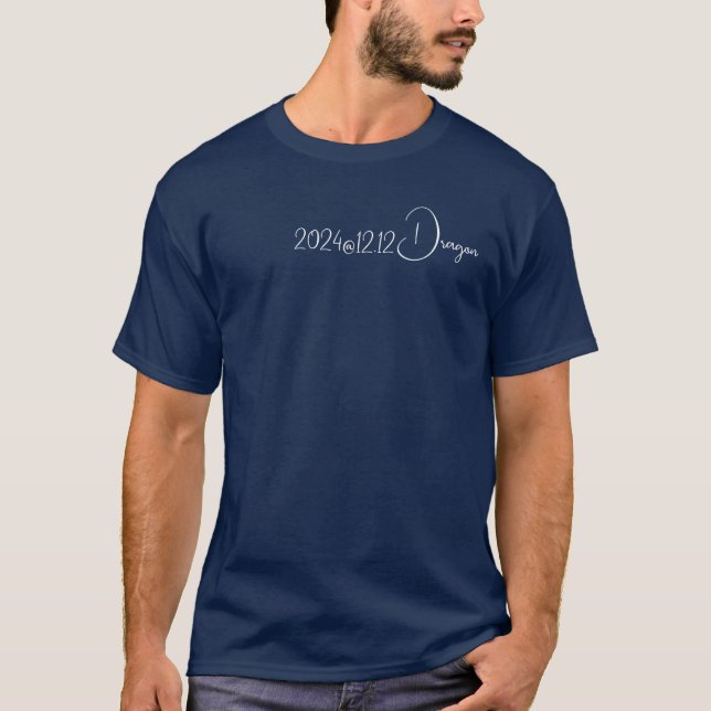 Camiseta Texto en blanco "2012@12.12龙" (Anverso)
