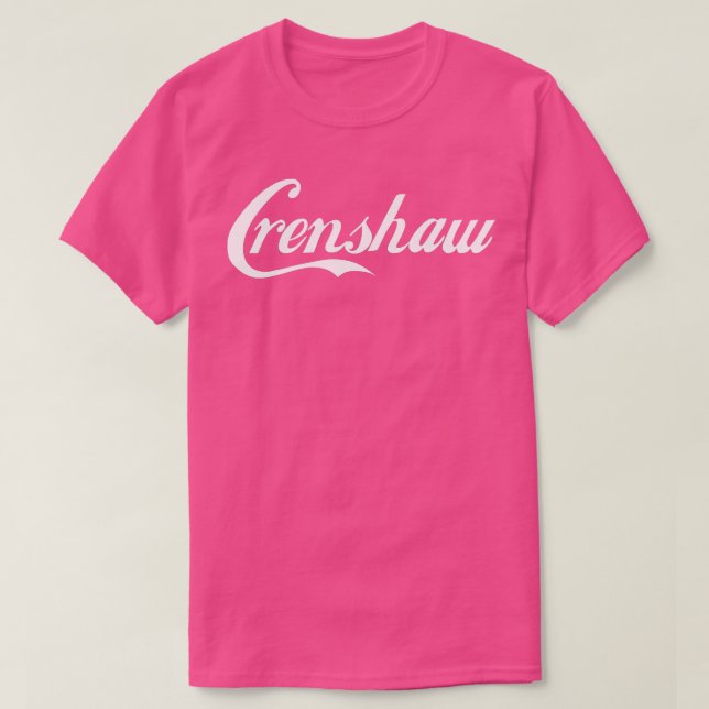 Camiseta Texto en blanco Crenshaw diseñado (Diseño del anverso)