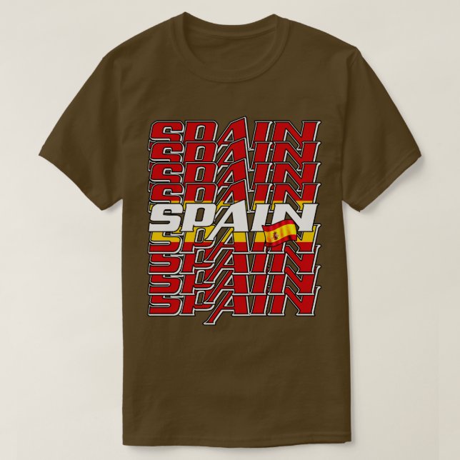 Camiseta Texto en cascada 3 de España (Diseño del anverso)