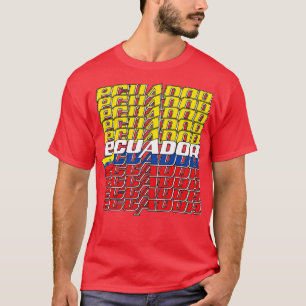 Camiseta Texto en cascada 3 del Ecuador
