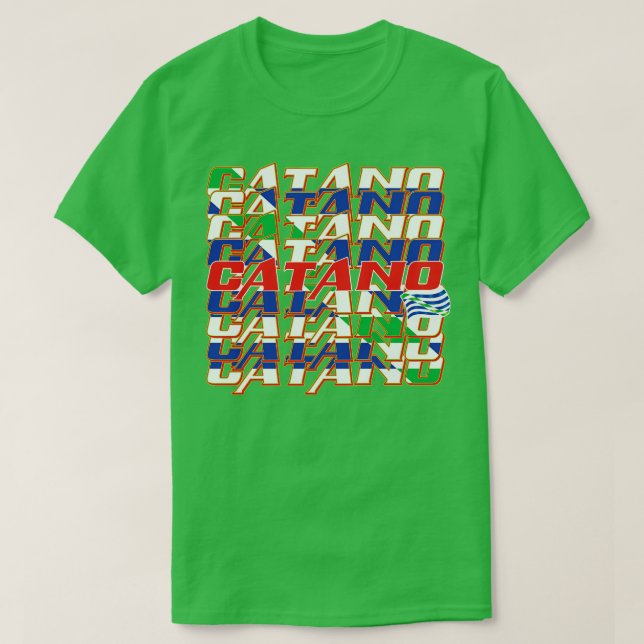 Camiseta Texto en cascada de Catano (Diseño del anverso)