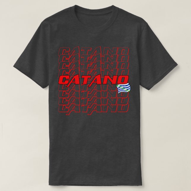 Camiseta Texto en cascada de Catano 3 (Diseño del anverso)