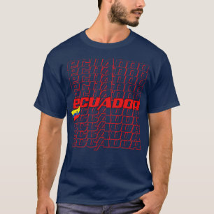 Camiseta Texto en cascada de Ecuador