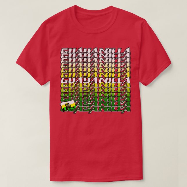 Camiseta Texto en cascada de Guayanilla 3 (Diseño del anverso)