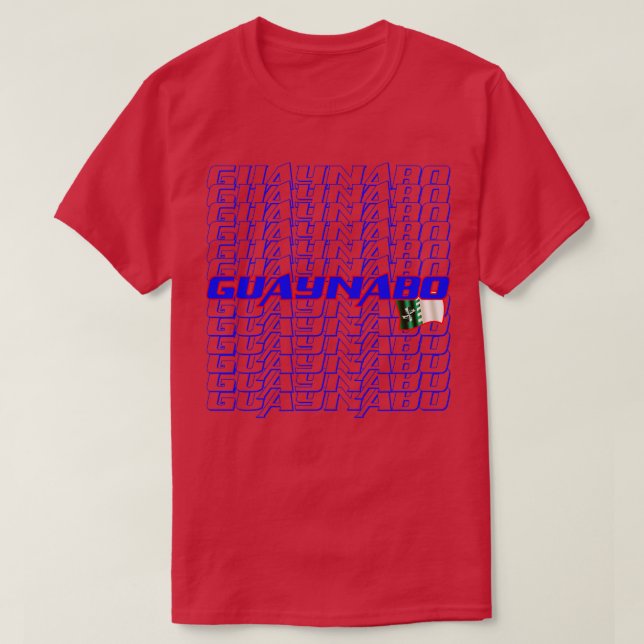 Camiseta Texto en cascada de Guaynabo (Diseño del anverso)