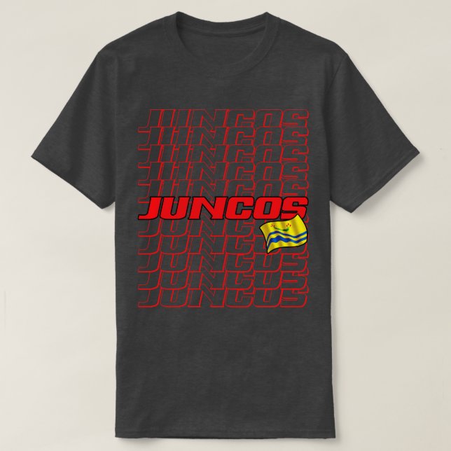 Camiseta Texto en cascada de Juncos (Diseño del anverso)