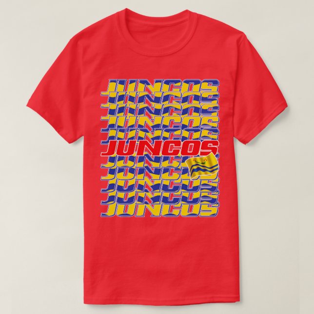 Camiseta Texto en cascada de Juncos 2 (Diseño del anverso)