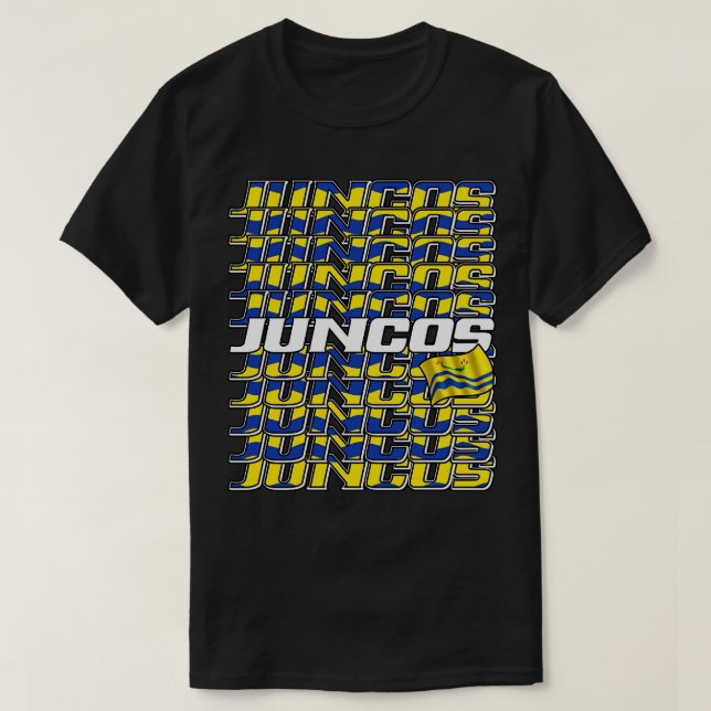 Camiseta Texto en cascada de Juncos 3 (Diseño del anverso)