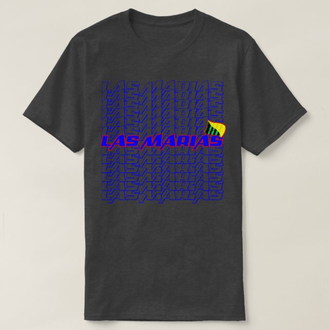 Camiseta Texto en cascada de Las Marias (Diseño del anverso)