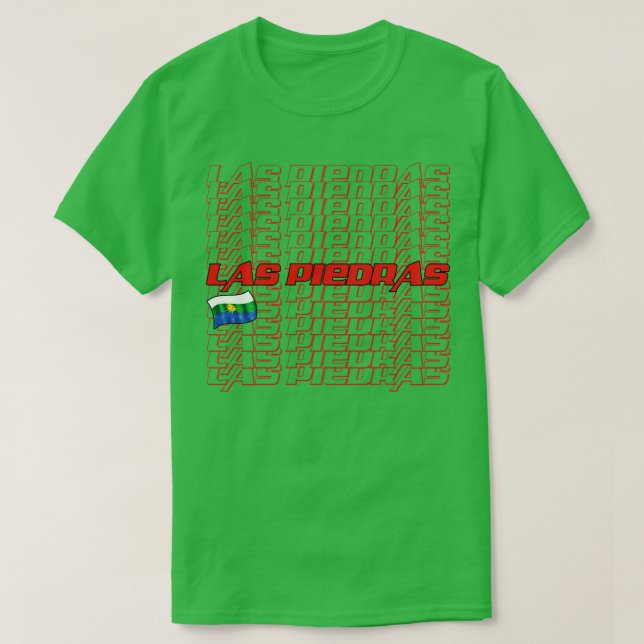 Camiseta Texto en cascada de Las Piedras (Diseño del anverso)